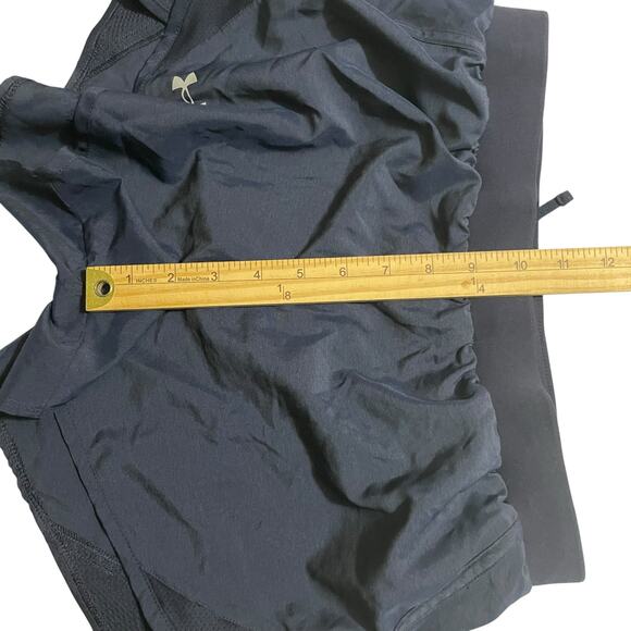 Under Armour Womens Athletic Shorts Small Blue Loose Lined Running Track Shorts - Picture 10 of 12